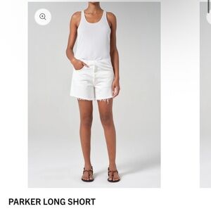 AGOLDE Women's White Parker Long Shorts